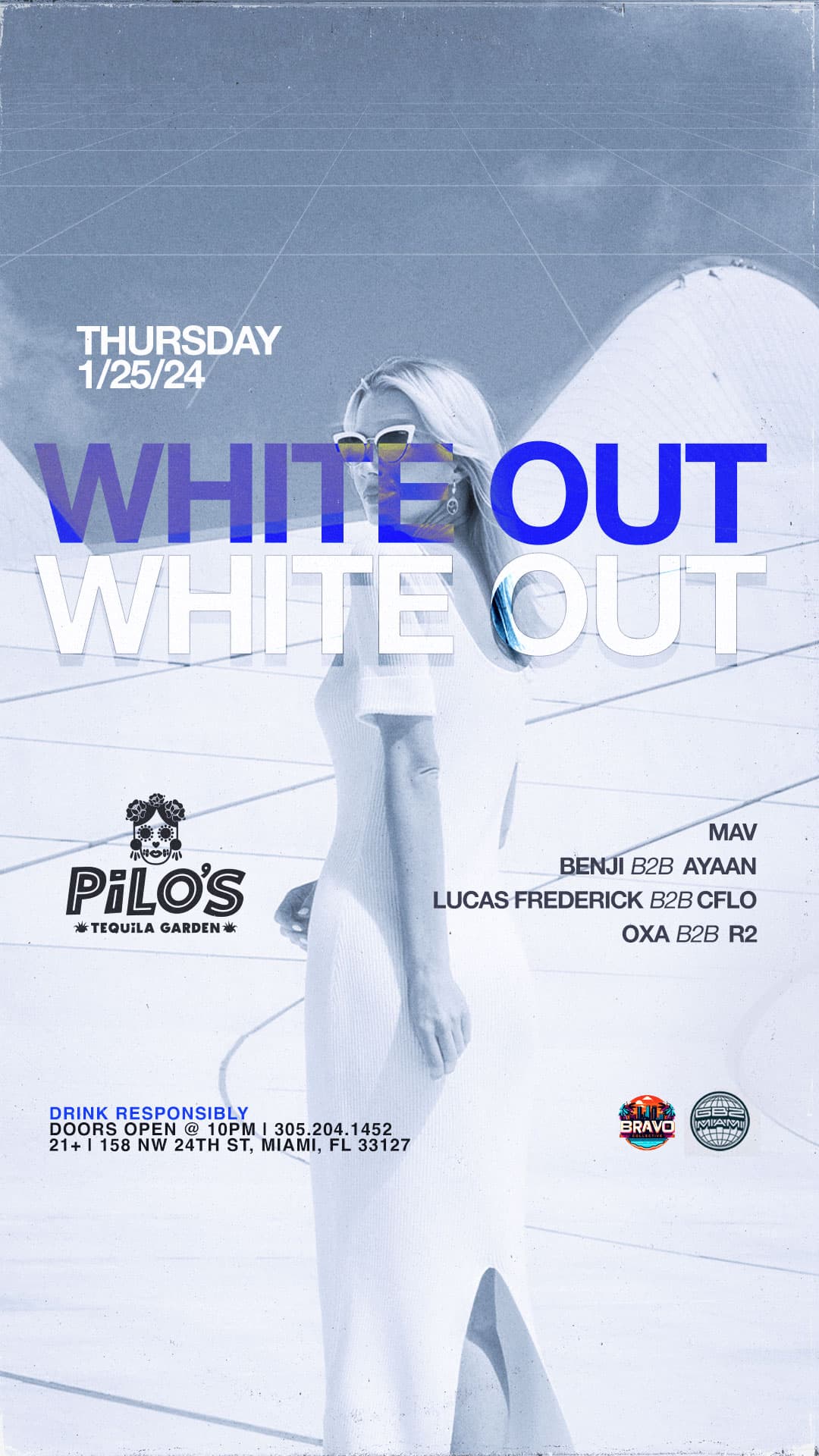 WHITEOUT PARTY @ PILO'S TEQUILA GARDEN