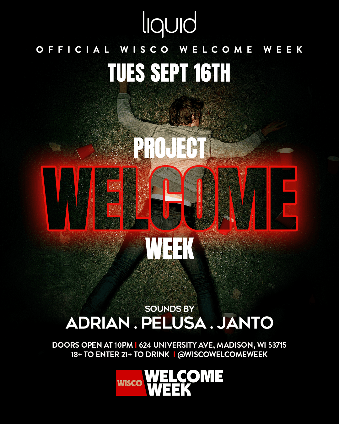 (18+) WELCOME WEEK DAY 1 : PROJECT X