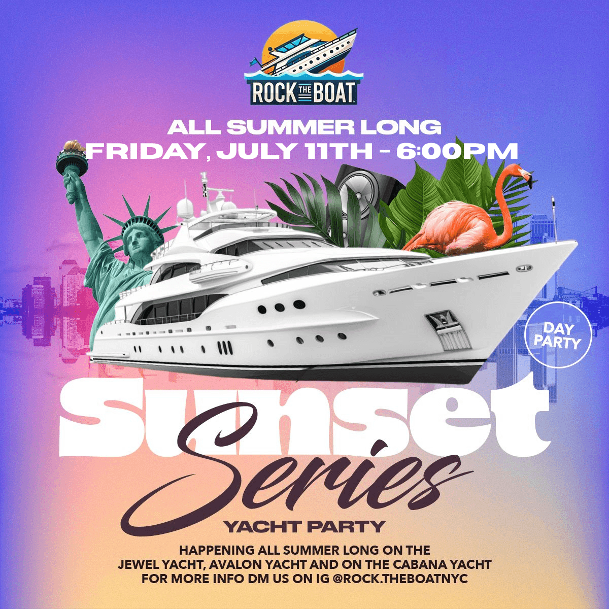 AVALON NYC YATCH PARTY 7/11 at 6PM
