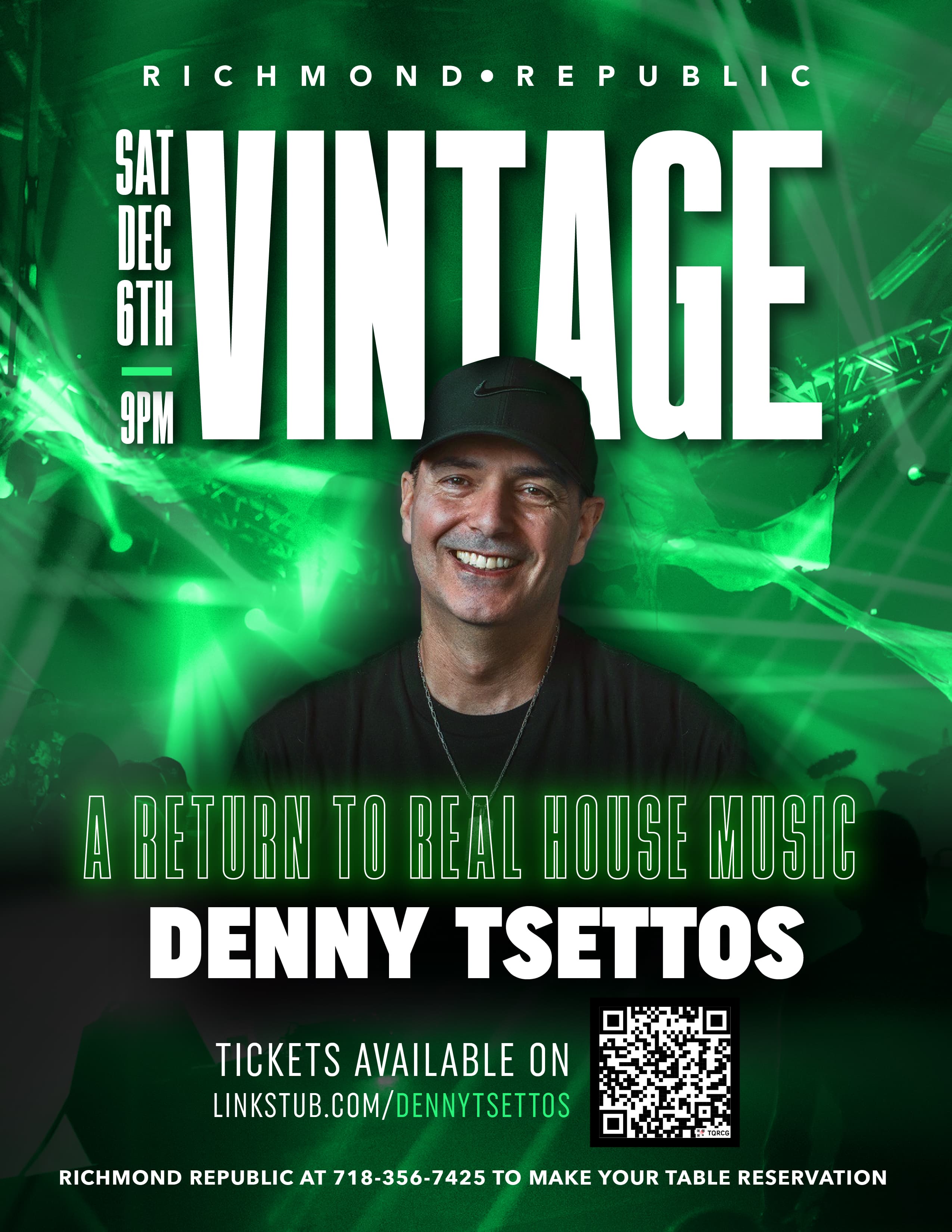 Denny Tsettos Presents Vintage - Richmond Republic - Saturday, December 6th