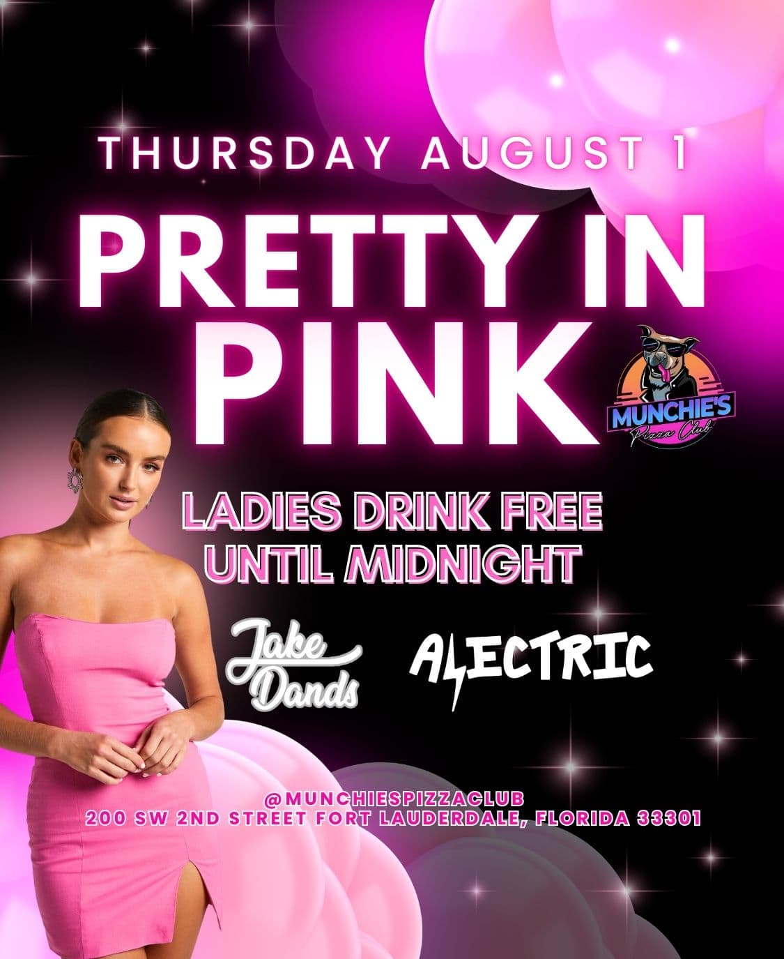 8/01 PRETTY IN PINK @ MUNCHIE'S FORT LAUDERDALE