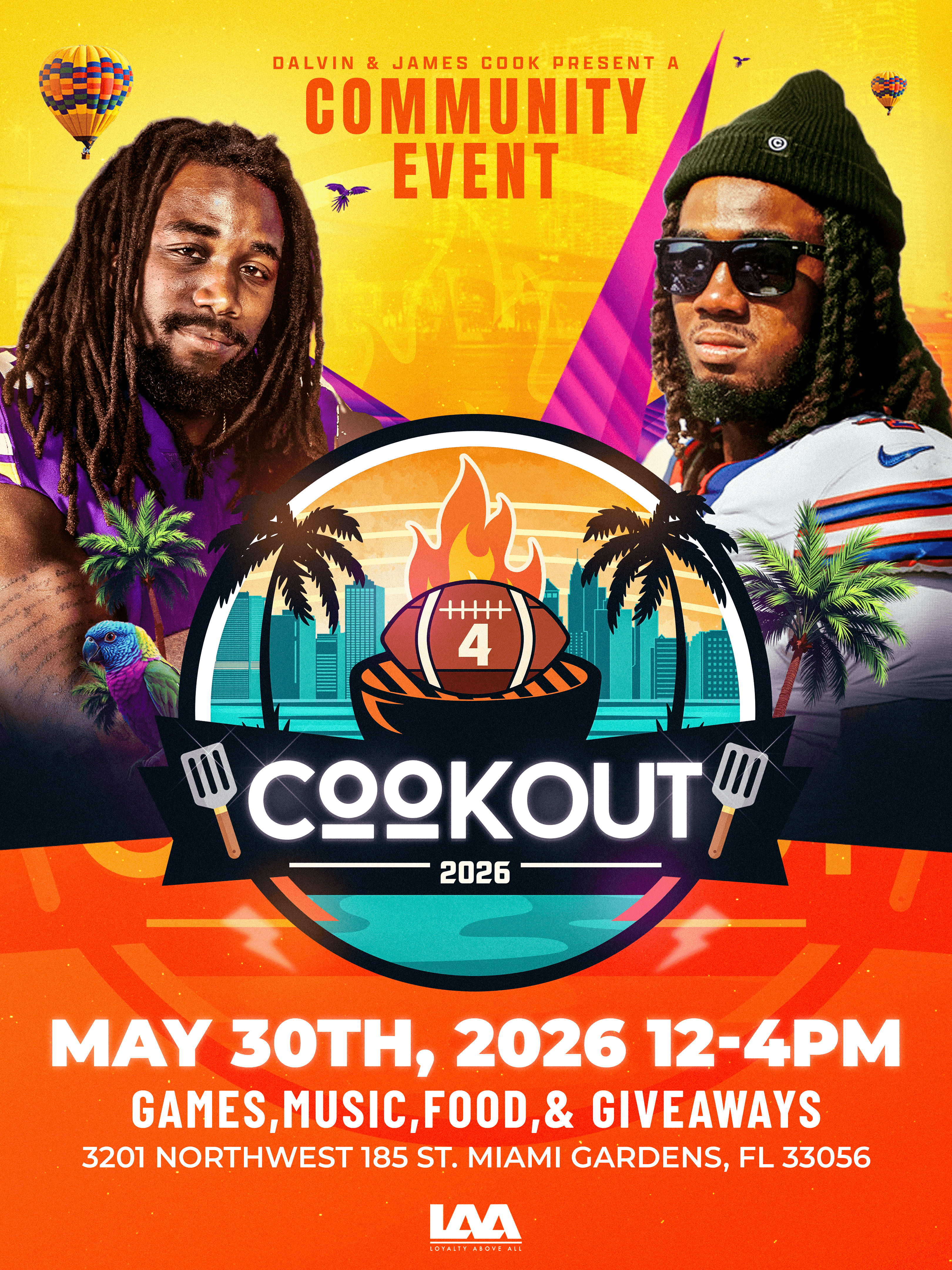 Dalvin & James Cook Community Event