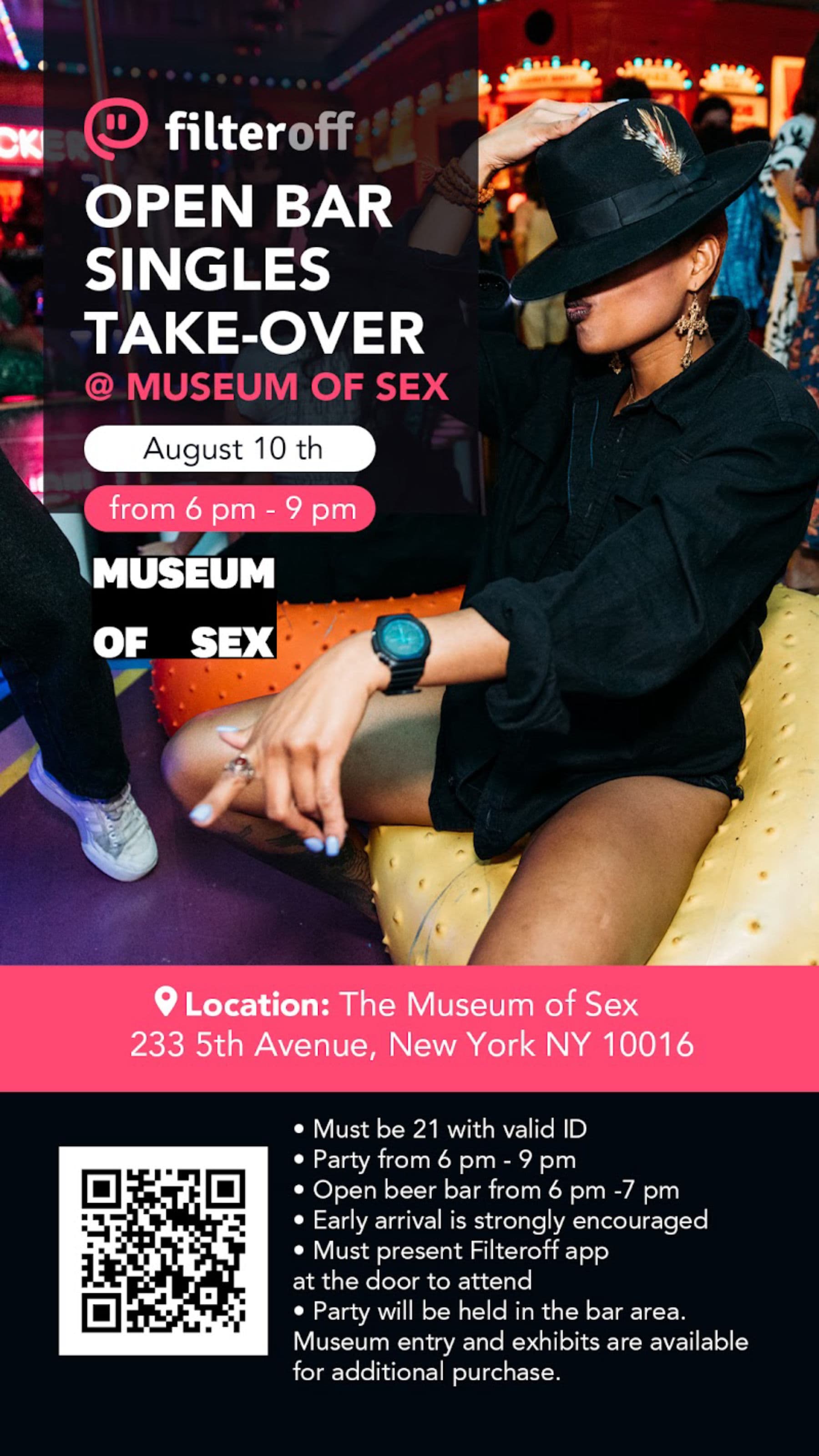 Filteroff Presents: Museum Of Sex - 1 Hour Open Bar Party