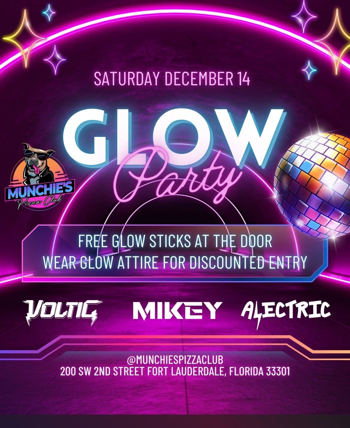 12/14 GLOW PARTY @ MUNCHIE'S FORT LAUDERDALE