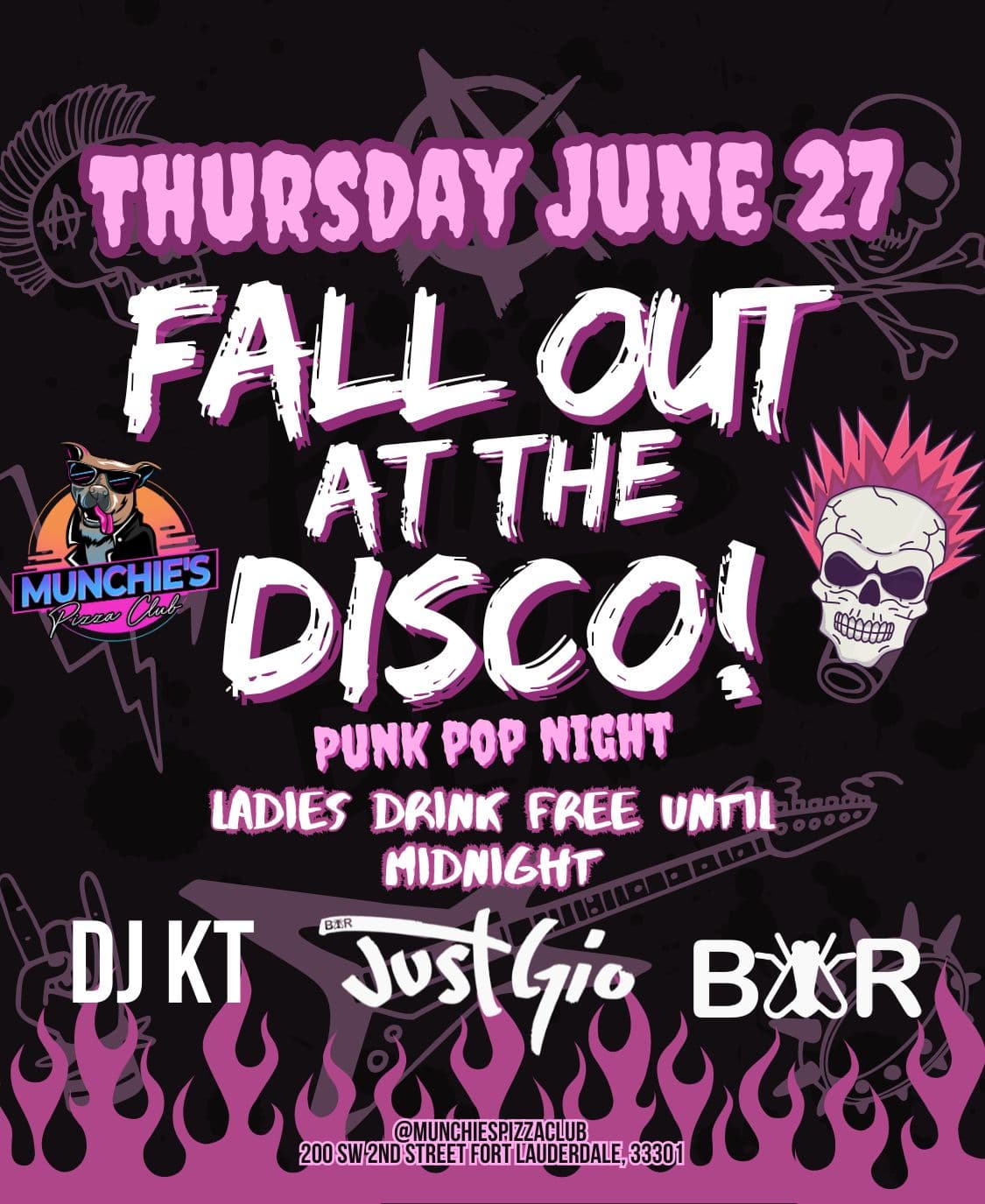 6/27 FALL OUT AT THE DISCO! @ MUNCHIE'S FORT LAUDERDALE