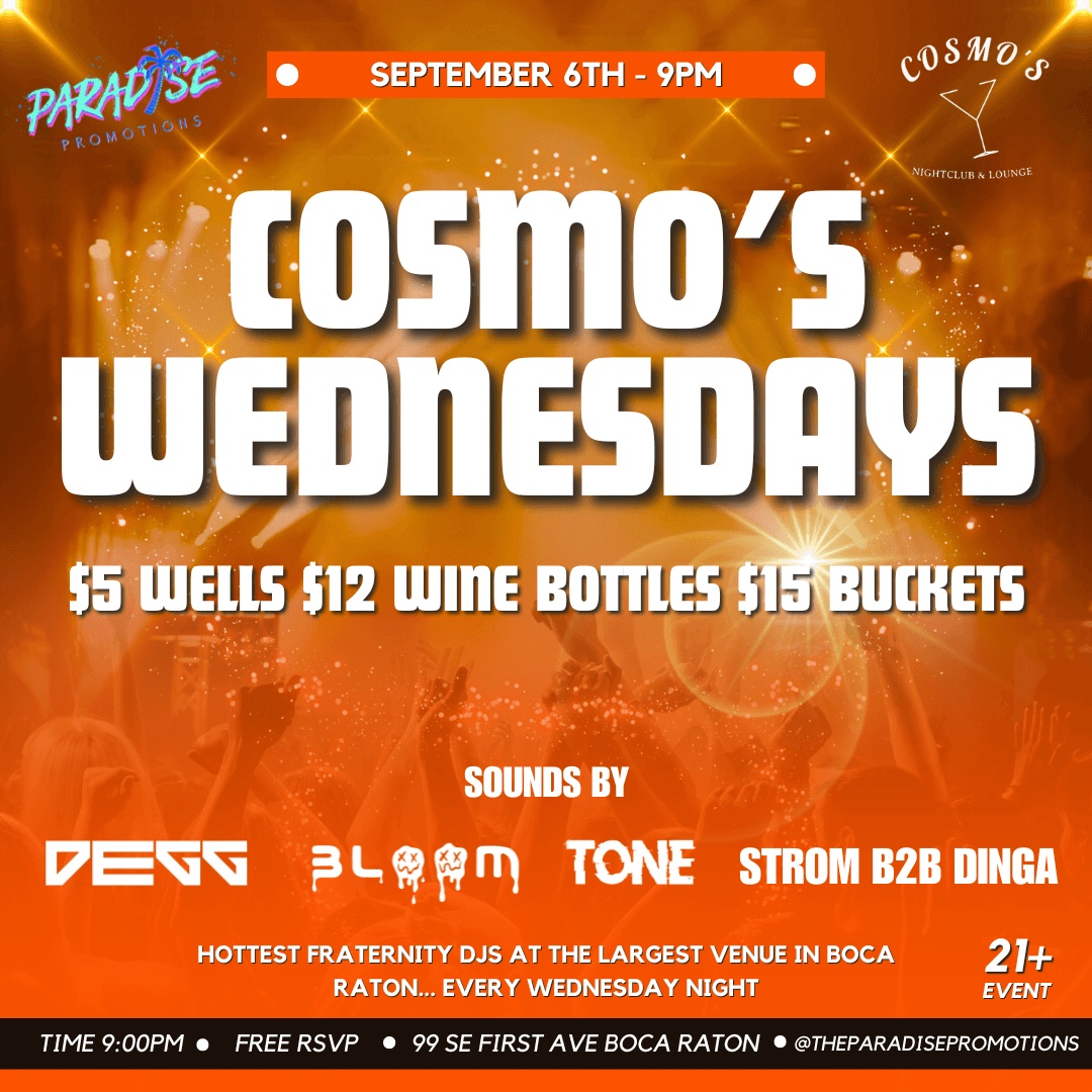 WASTED WEDNESDAYS @COSMO'S