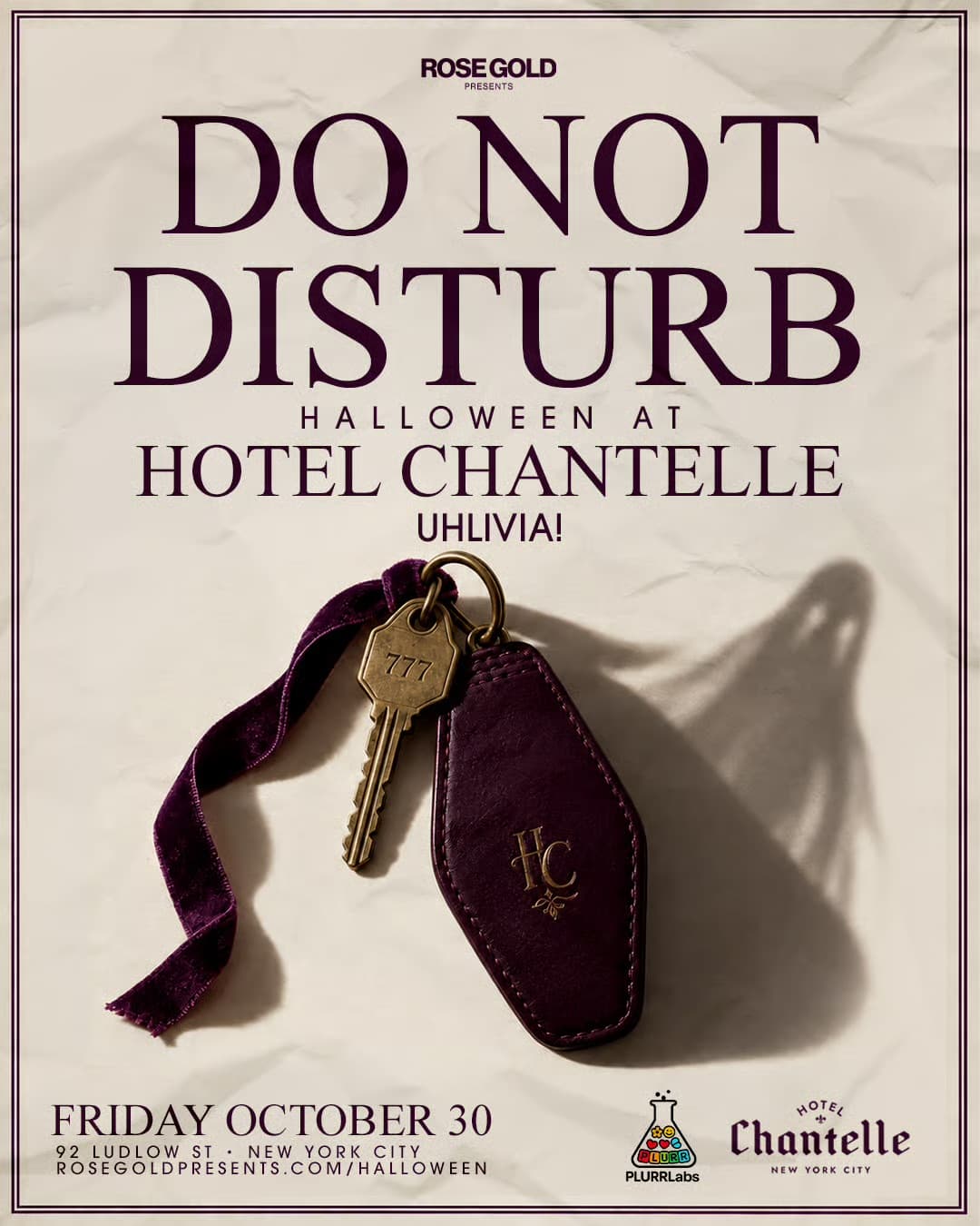 Do Not Disturb: Hotel Chantelle Halloween NYC — Oct 30