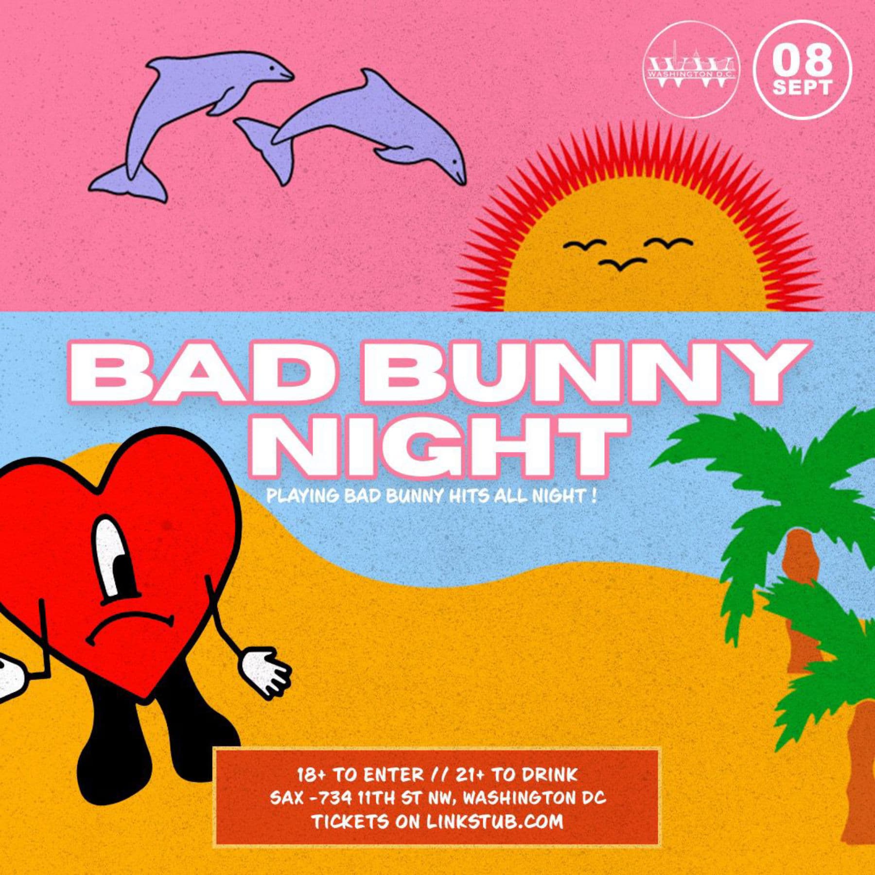 BAD BUNNY NIGHT @ SAX 09/08 (18+)