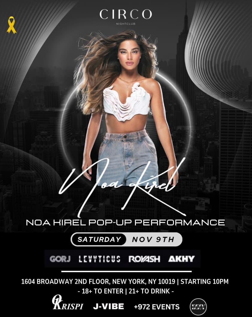 Noa Kirel Live in NYC @ Circo Nightclub Times Square - 11/9