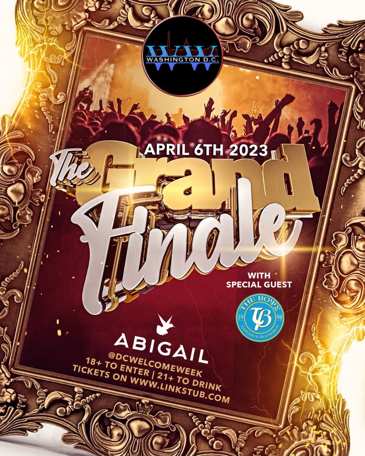 GRAND FINALE w/ THE BOYS OF 98 @ ABIGAIL (18+) 4/6