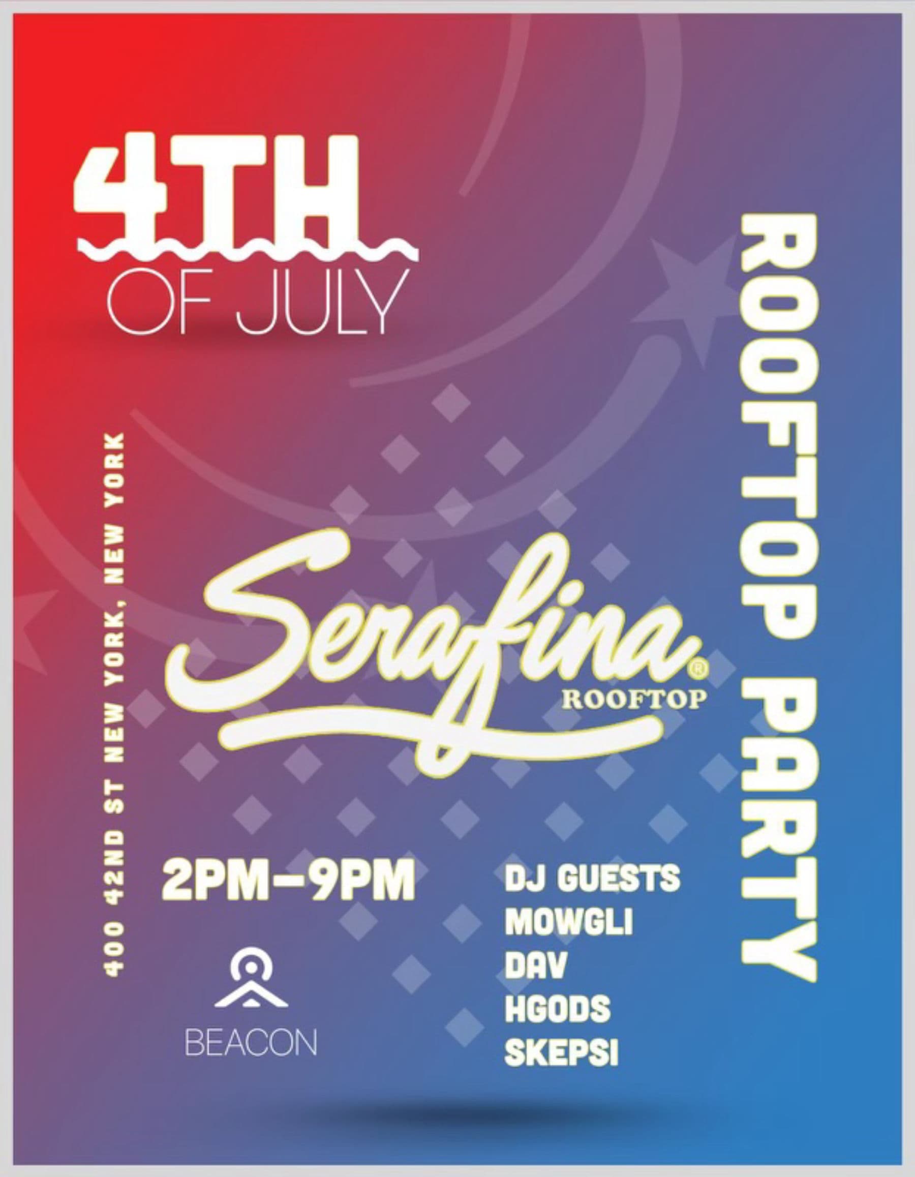 July 4th @Serafina Rooftop
