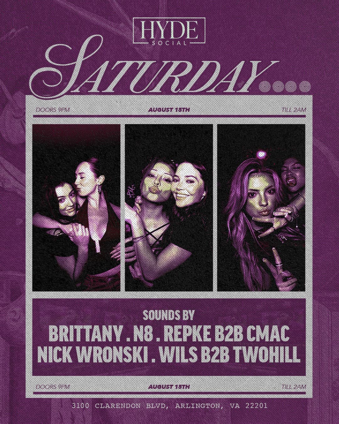 HYDE SOCIAL SATURDAYS 8/15