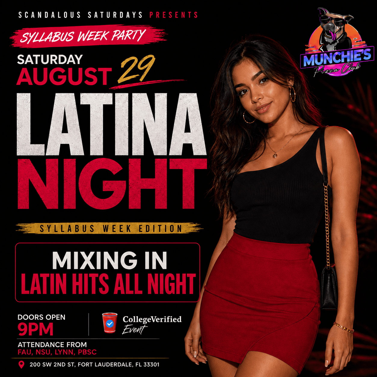 Latina Night @ Scandalous Saturdays - Syllabus Week