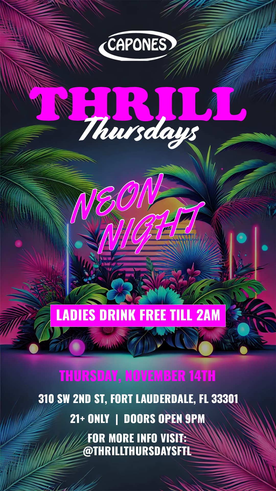 Thrill Thursdays Neon Night 11/14