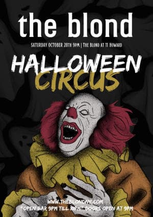 HALLOWEEN CIRCUS 10/28 @ THE BLOND