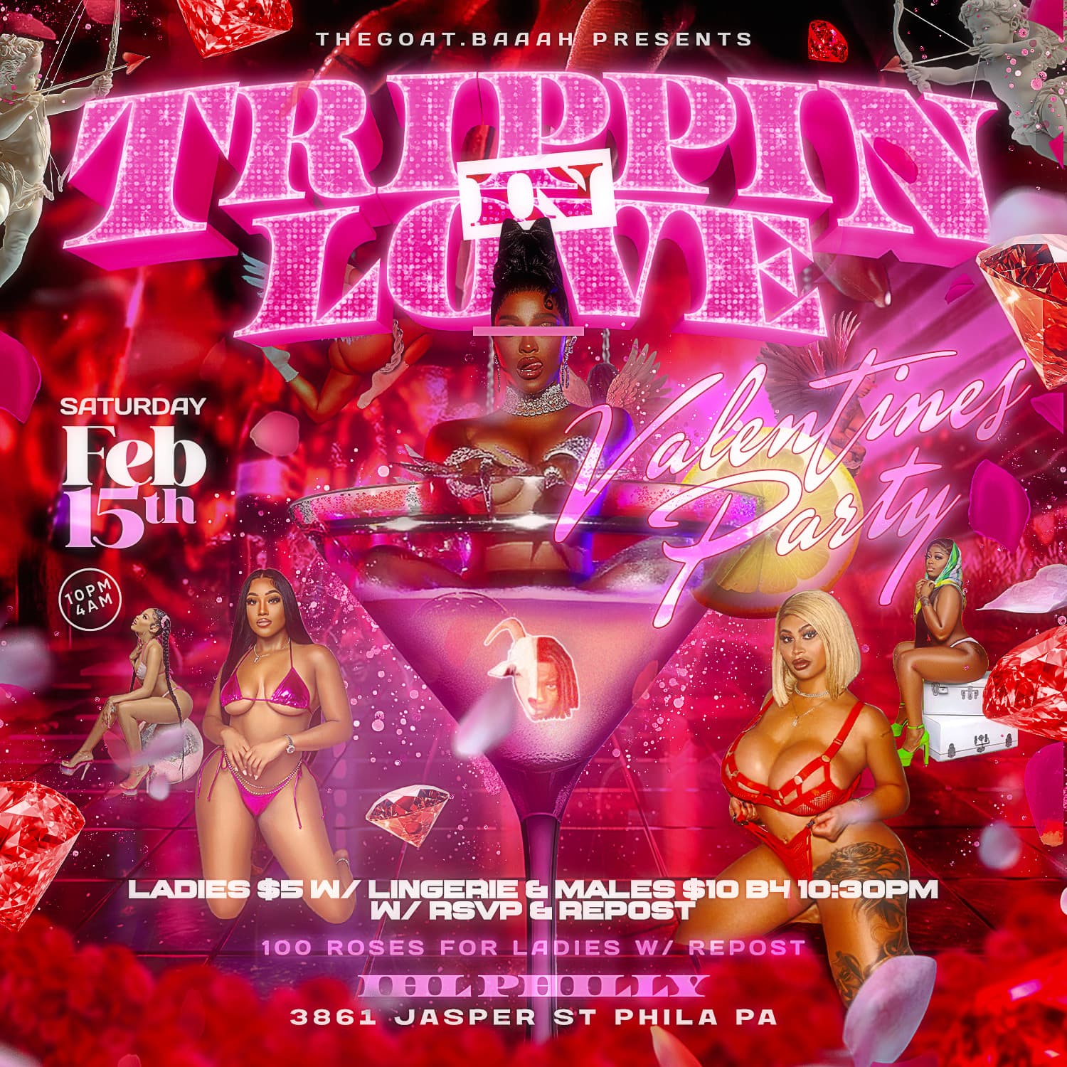 Trippin In Love V-Day Party 🌹😻