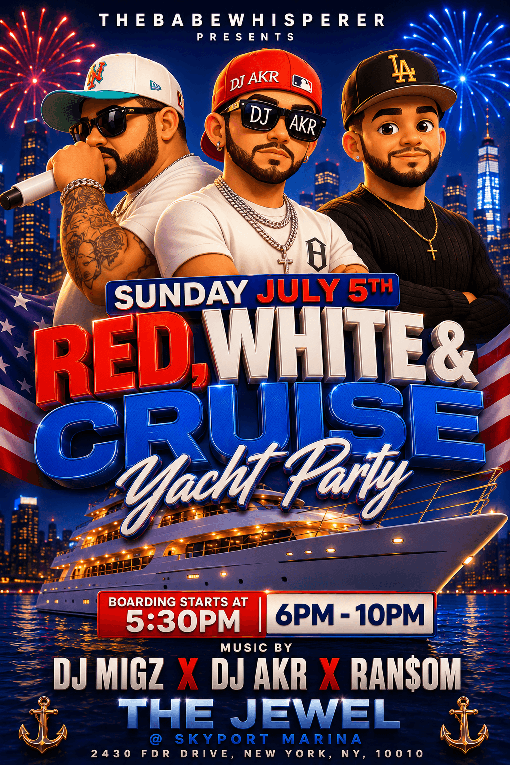 RED WHITE & CRUISE YACHT PARTY 7/5