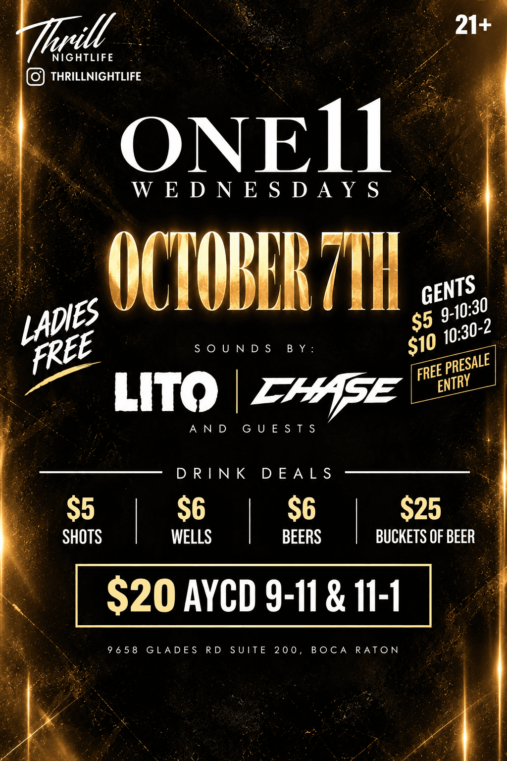 ONE11 WEDNESDAYS 10/7