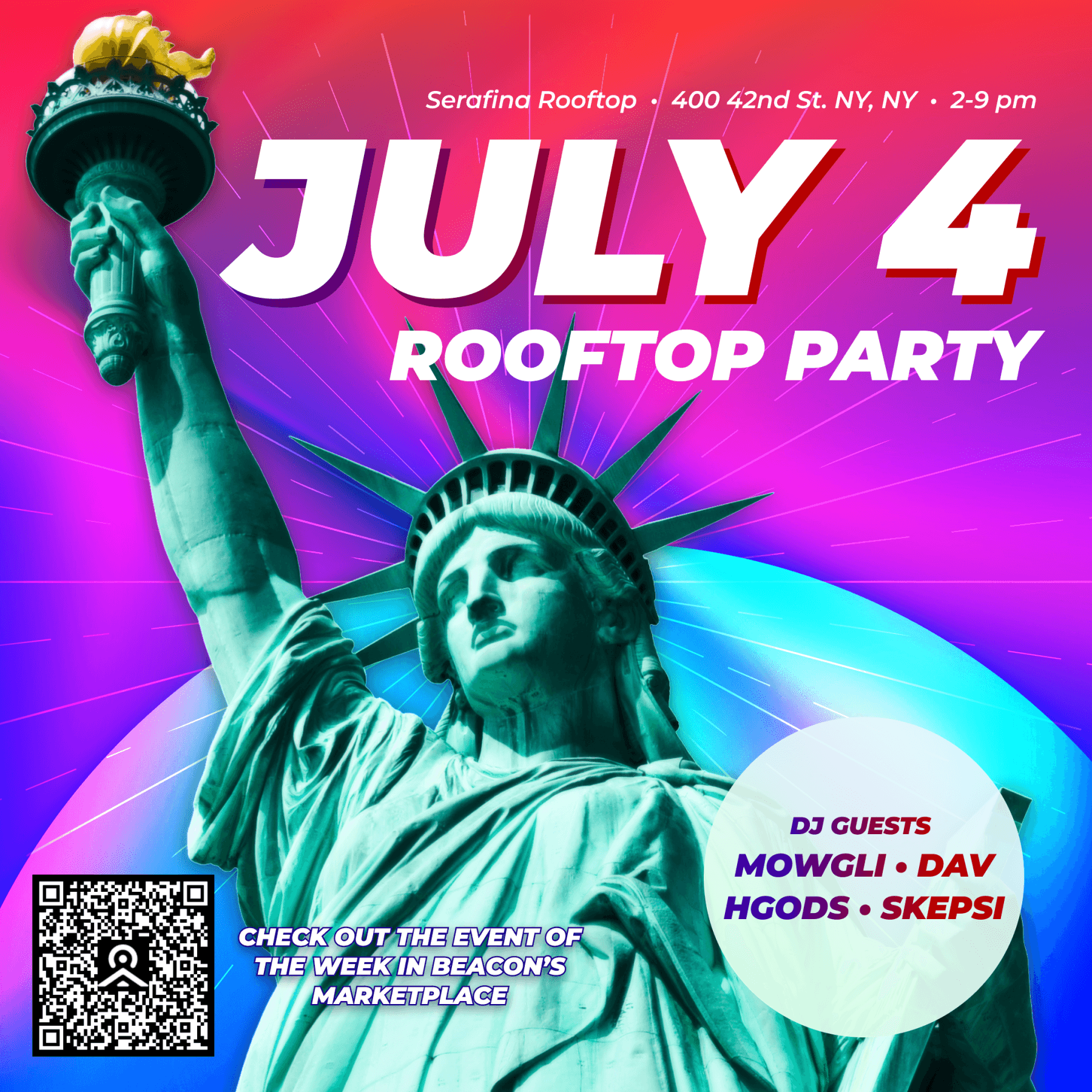 July 4th @Serafina Rooftop