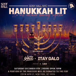 Hanukkah LIT @ Sony Hall NYC - Saturday 12/9