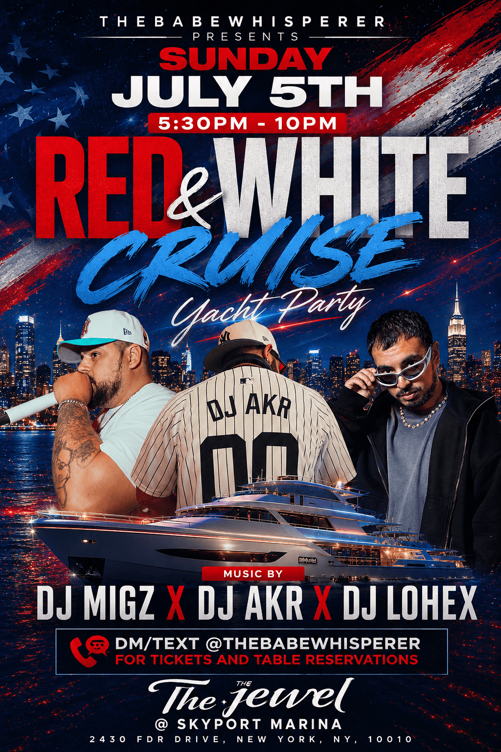 RED WHITE & CRUISE YACHT PARTY 7/5