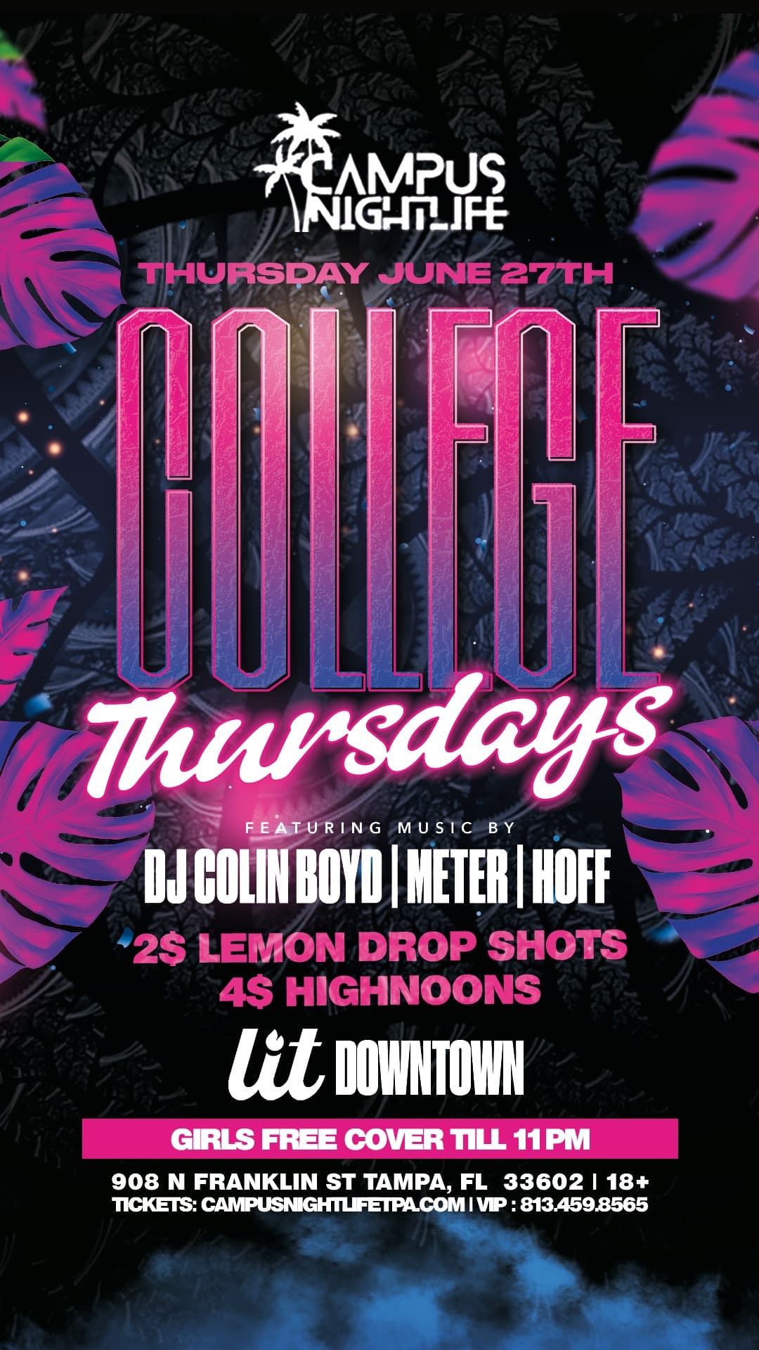 LIT DOWNTOWN COLLEGE THURSDAYS + HAIKU PRE GAME 8:30-10PM