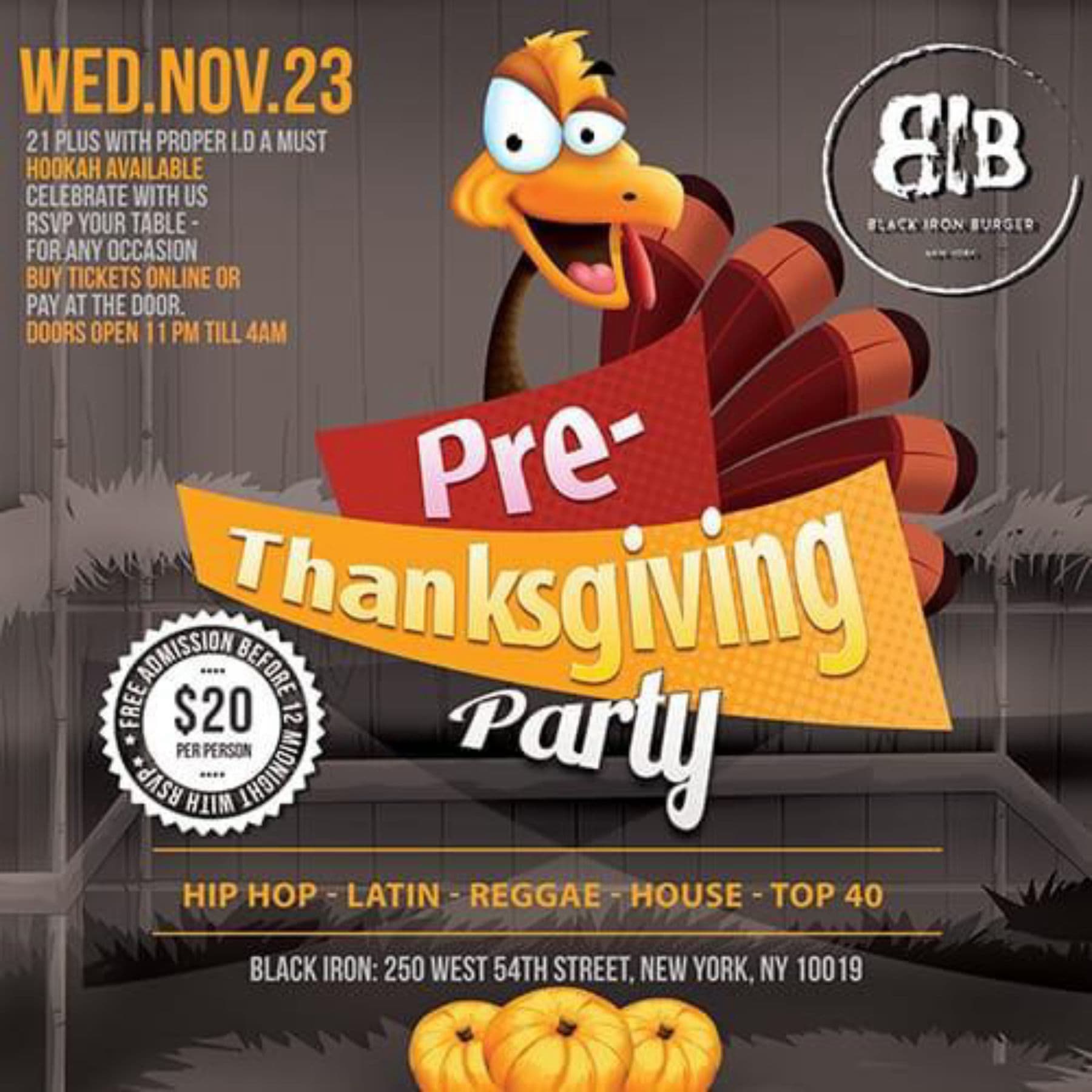 Pre-Thanksgiving Party @ Black Iron