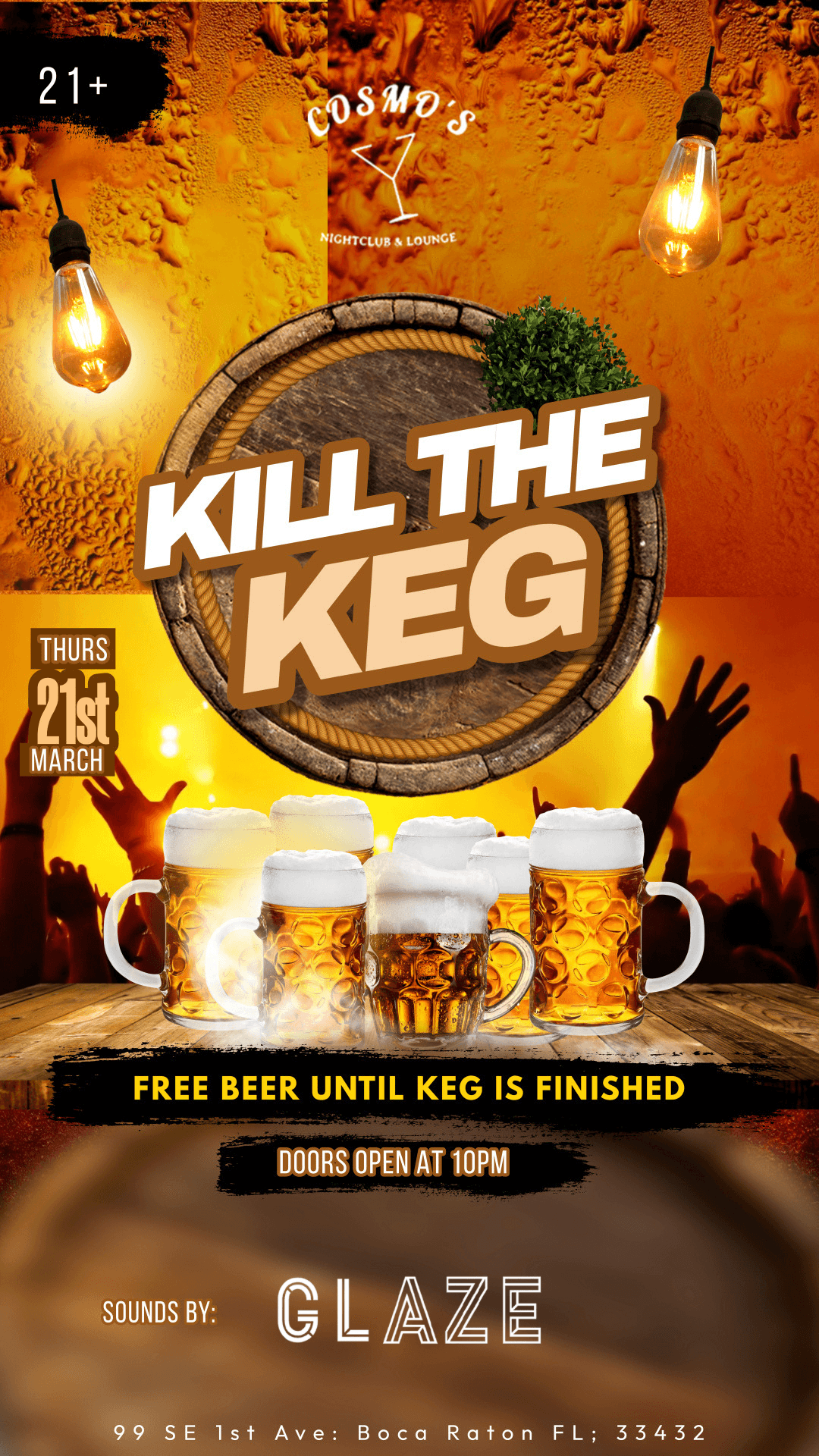 KILL THE KEG Thursday @ Cosmo’s
