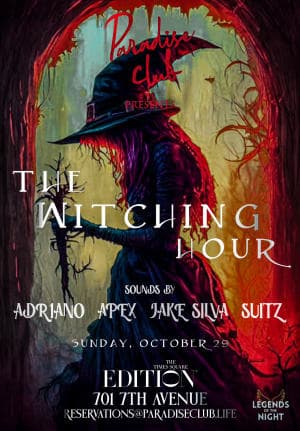 HALLOWEEN SUNDAY: THE WITCHING HOUR 10/29 @ PARADISE CLUB
