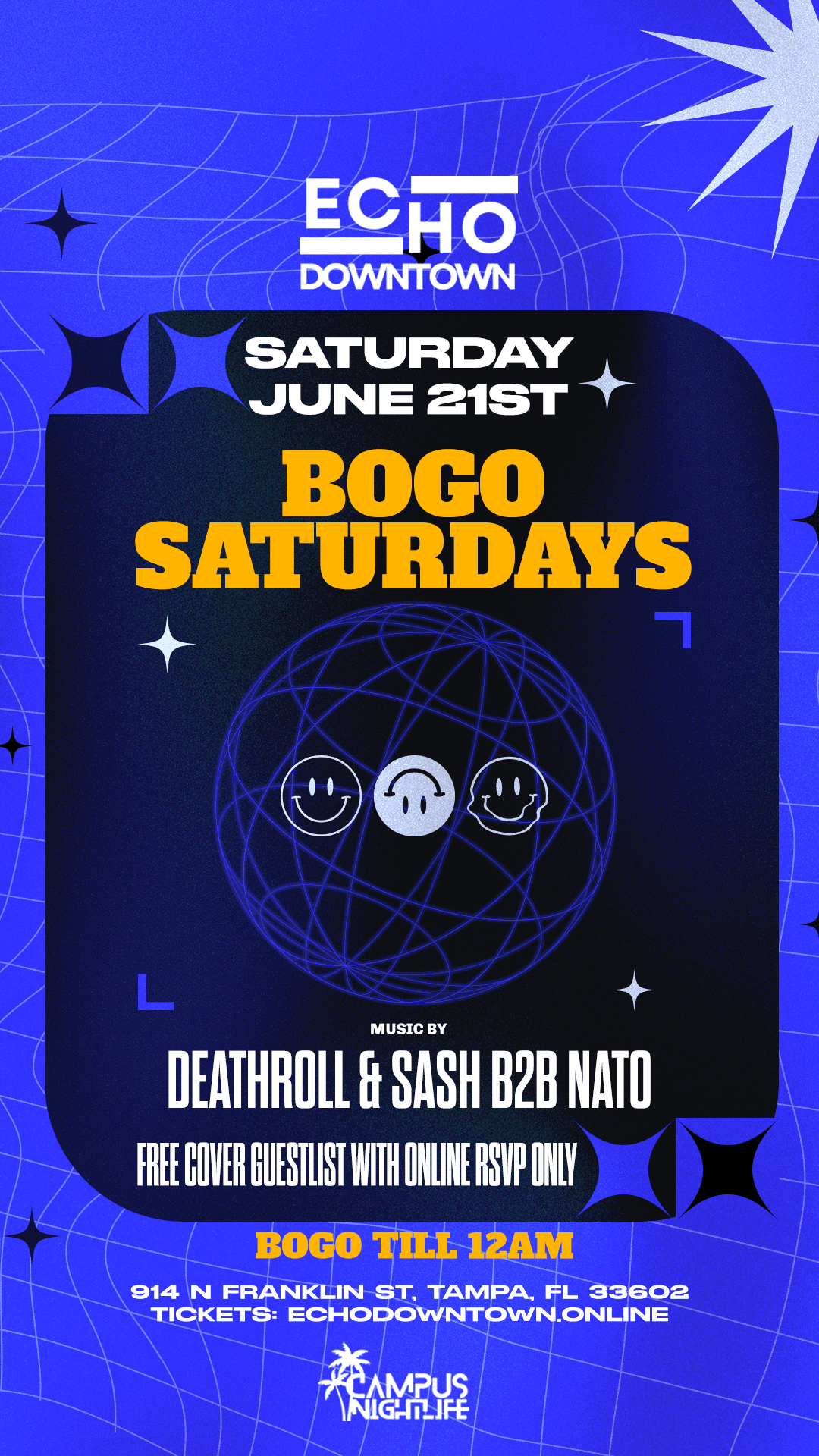 BOGO SATURDAYS @ ECHO (SUMMER EDITION)