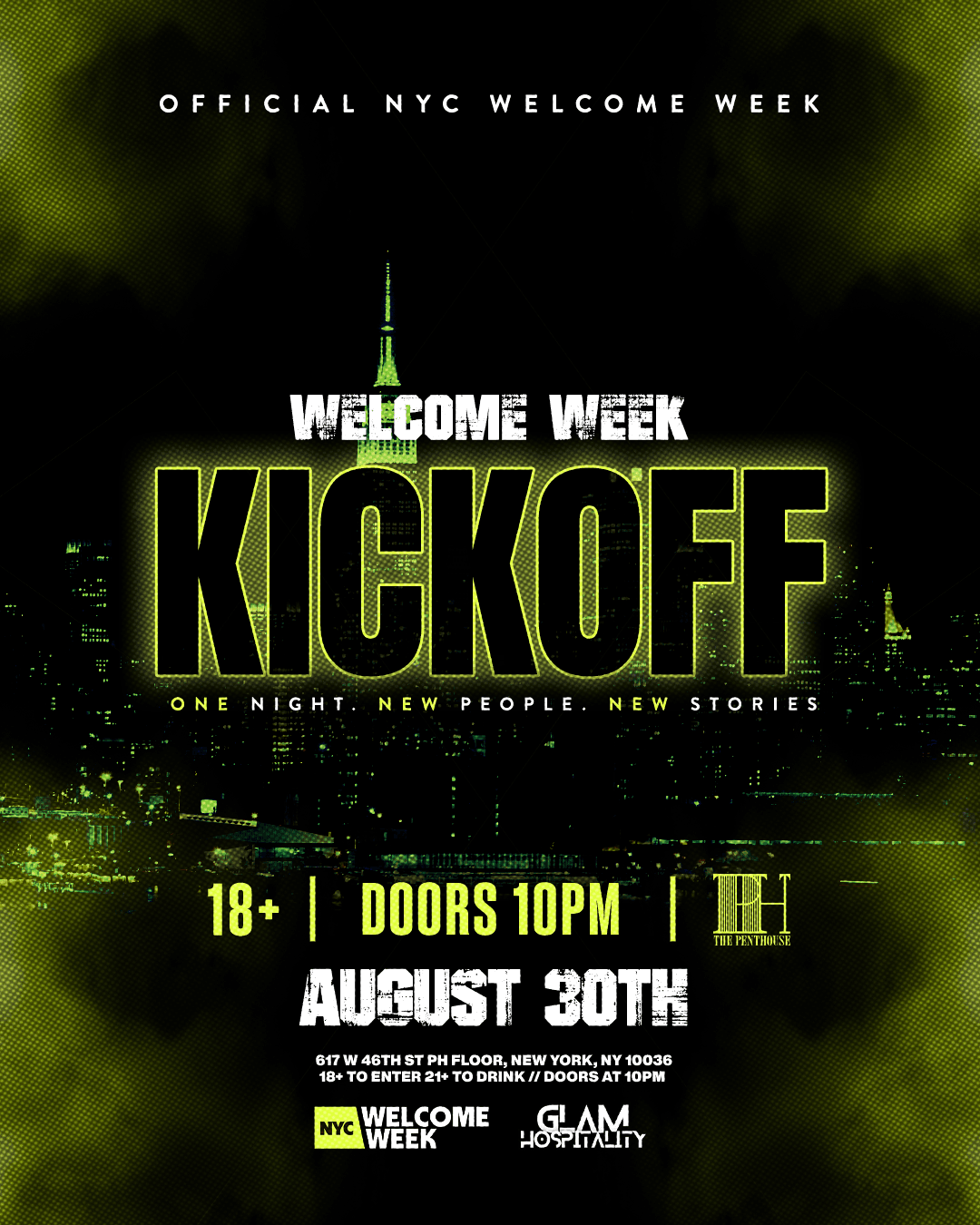 (18+) NYC WELCOME WEEK - KICKOFF 8/30
