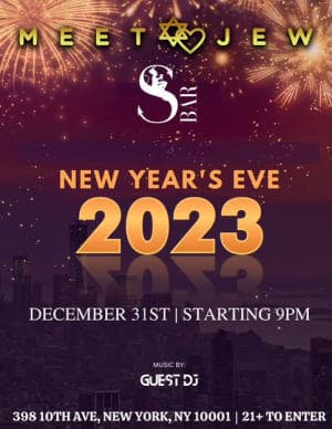 MeetJew New Year's Eve 2023 @ S Bar