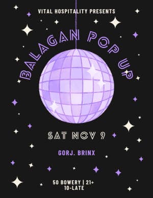 YJP BALAGAN POP UP @ 50 BOWERY
