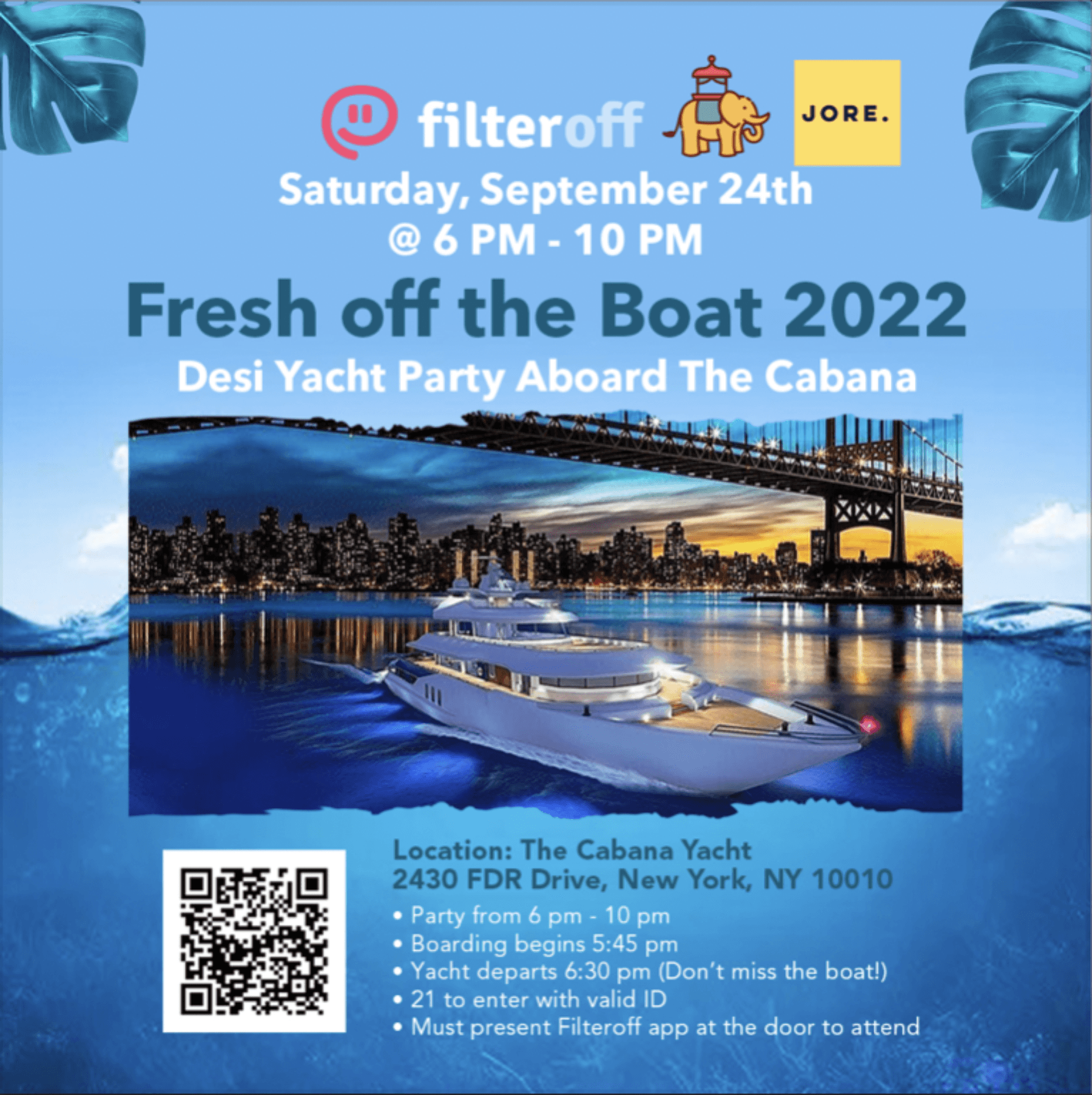 Subtle Curry Dating + Filteroff Present: Desi Yacht Party Aboard The Cabana