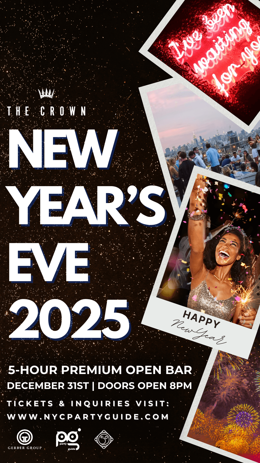 New Year's Eve 2025 at the Crown Rooftop- Unparalleled Views & 5 Hour Open Bar