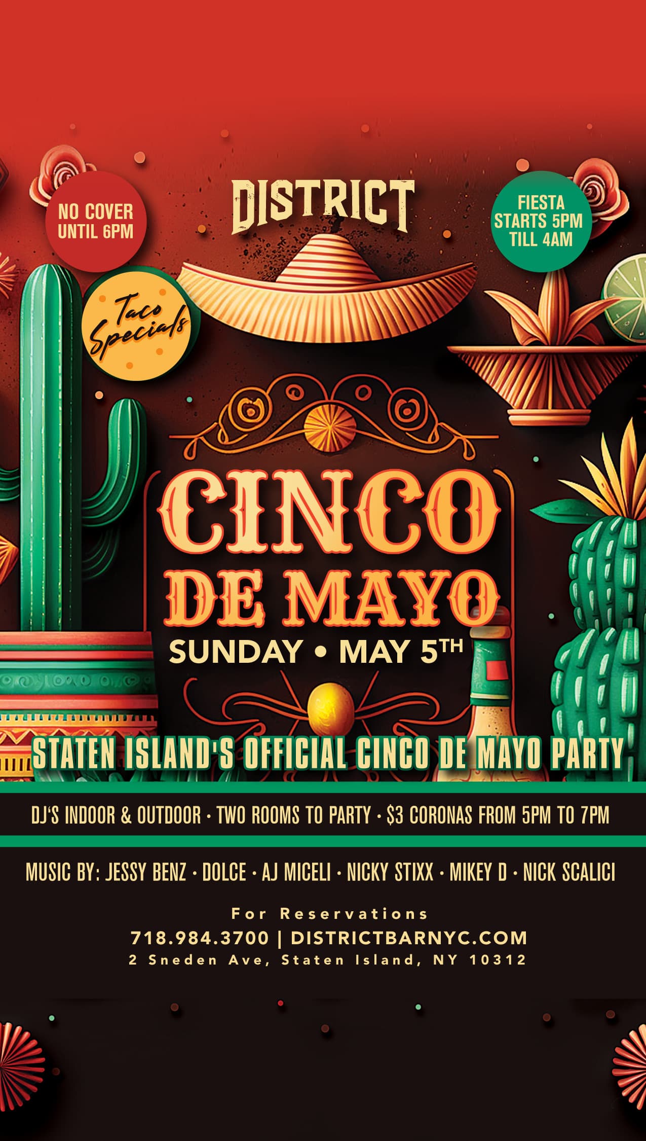 Cinco De Mayo Party - Sunday May 5th - District