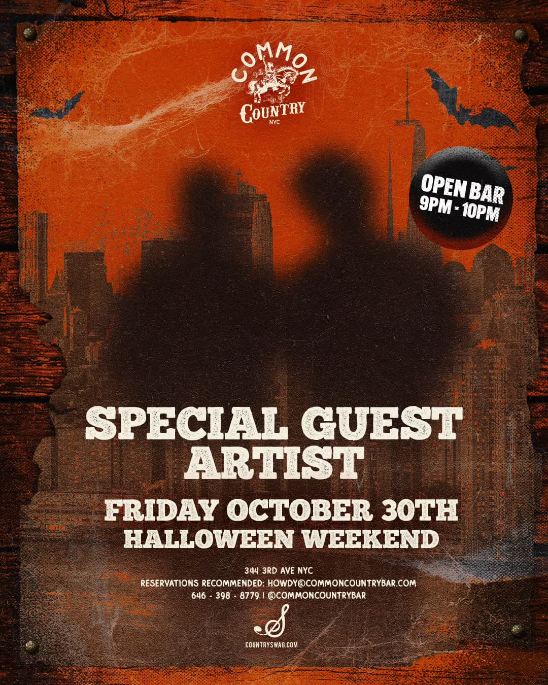 Halloweekend 10/30 @ Common Country
