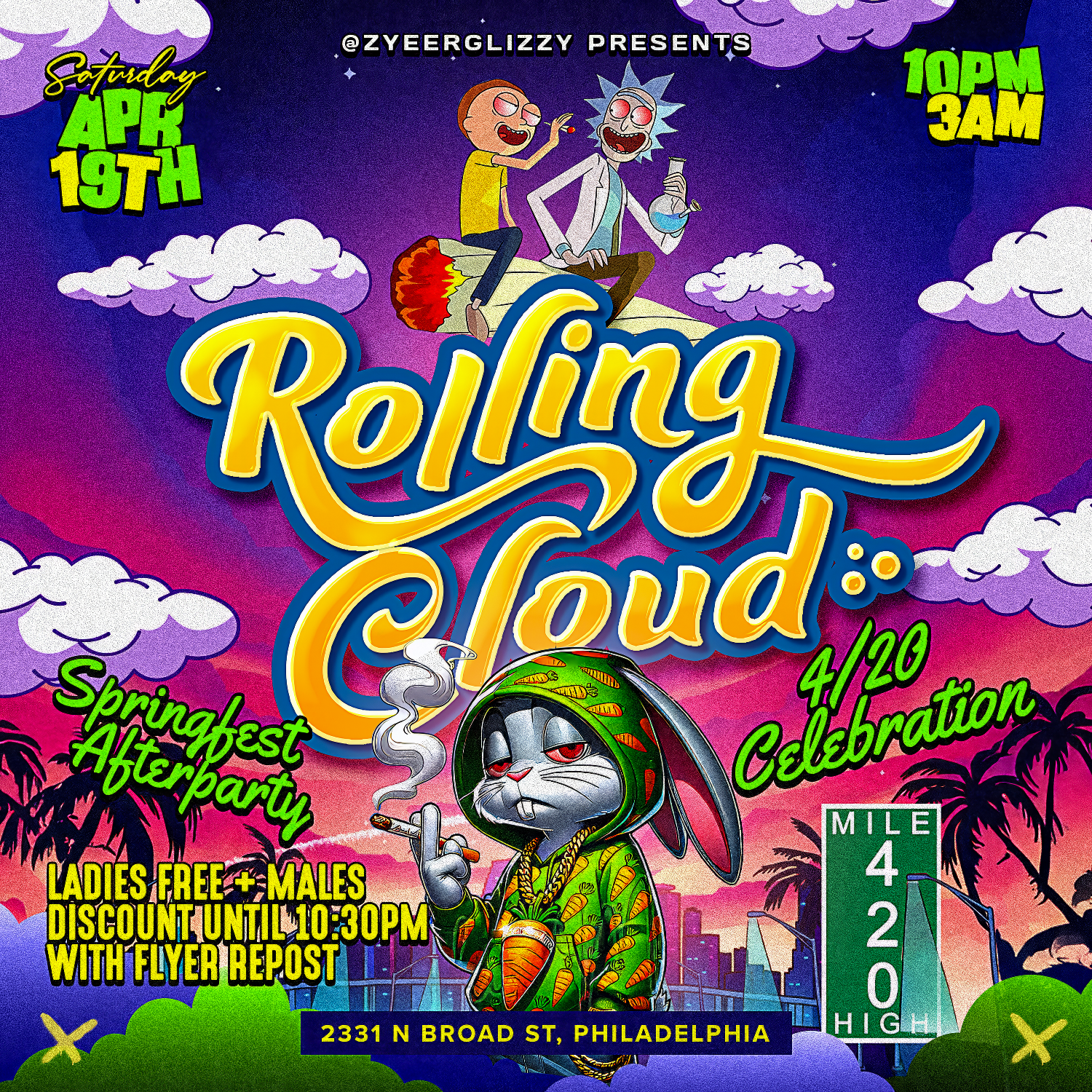 ROLLING CLOUD 420 PARTY