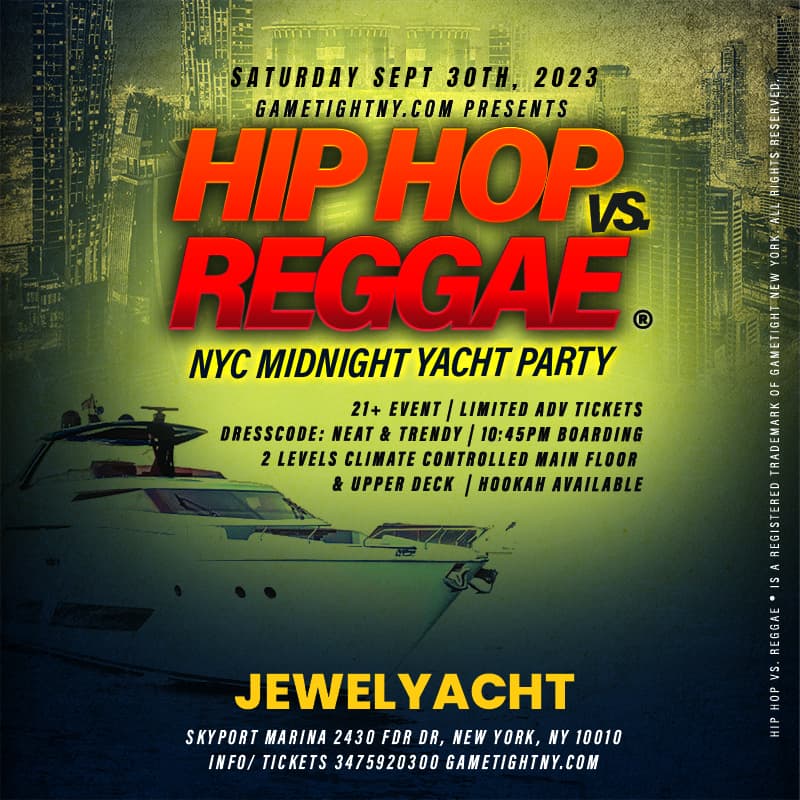 Afrobeats vs Caribbean NYC Labor Day Weekend Cabana Yacht Party Cruise