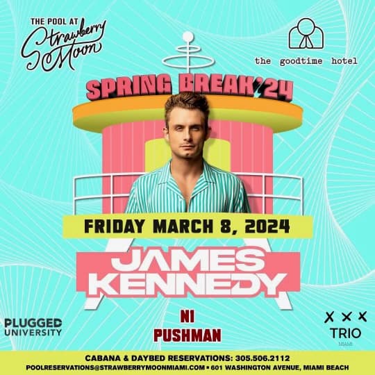 Strawberry Moon Pool presents: James Kennedy - Friday, March 8th, 2024