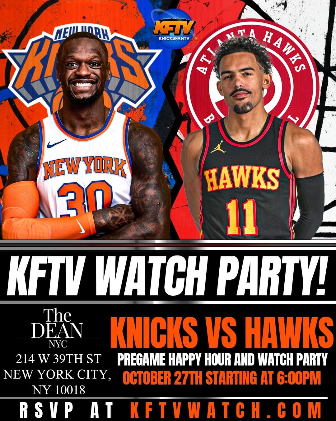 BASKETBALL WATCH PARTY: NY KNICKS VS ATLANTA HAWKS