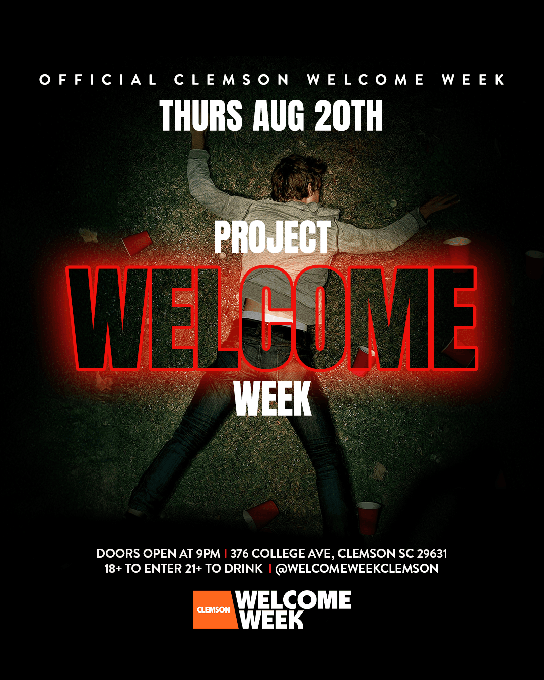 (18+) WELCOME WEEK - DAY 1 - PROJECT X @ ROAR