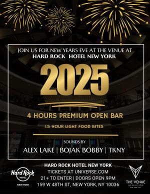 NEW YEARS EVE 2025 @ THE VENUE TIMES SQUARE AT THE HARD ROCK NYC