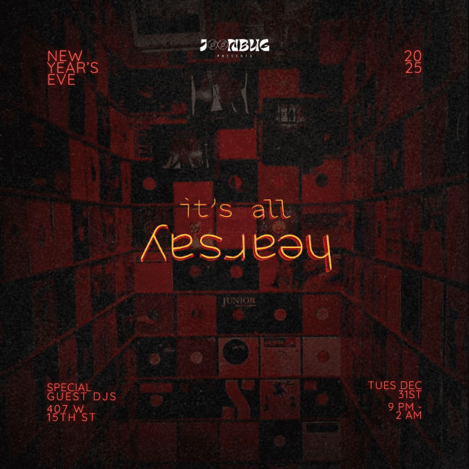Hearsay NYE 2025 - 4 HOUR OPEN BAR
