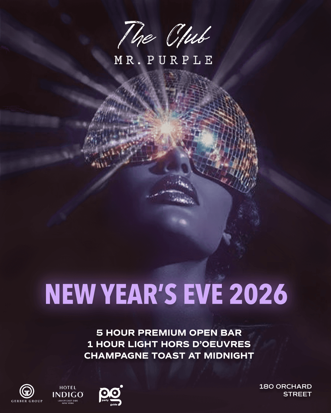 New Year's Eve 2026 at Mr. Purple Rooftop & The Club at Hotel Indigo LES