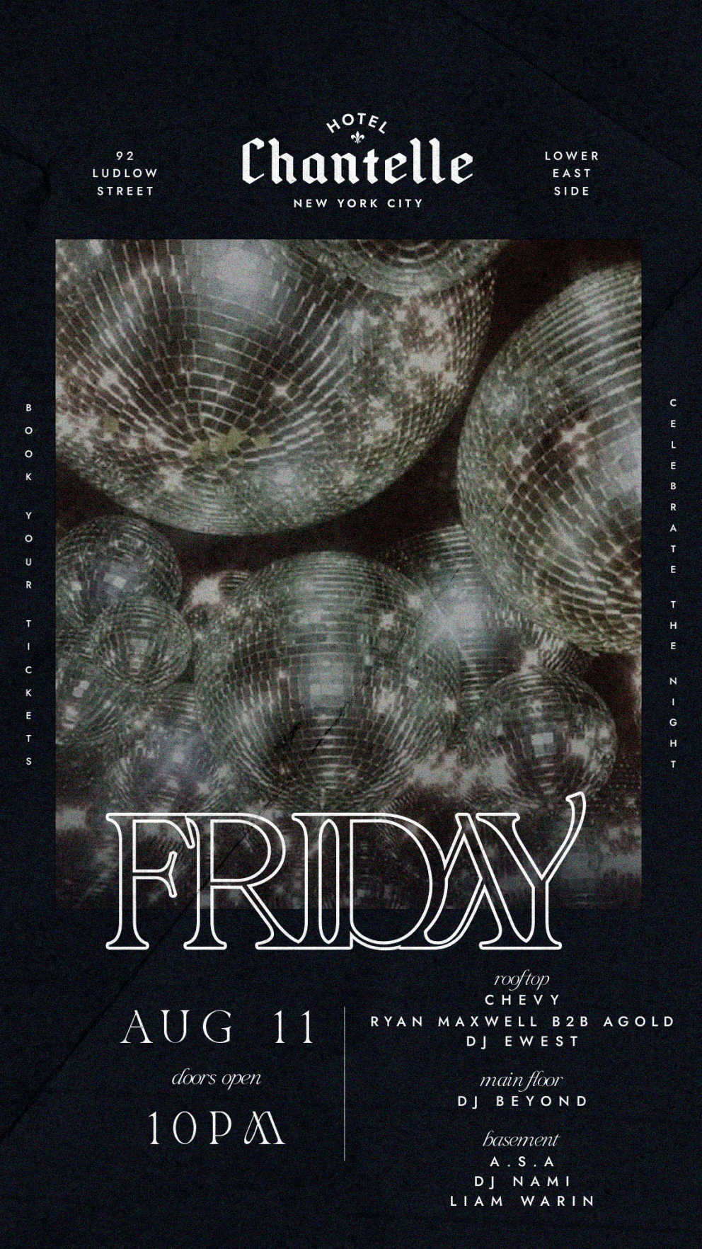 FRIDAY PARTY @ HOTEL CHANTELLE 8/11