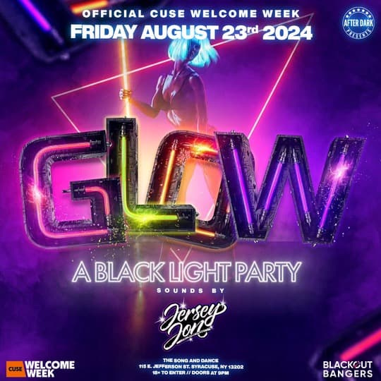 SYRACUSE WELCOME WEEK - GLOW PARTY