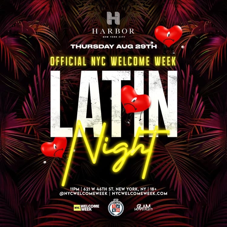 18+ WELCOME WEEK DAY 4- BAD BUNNY / LATIN NIGHT