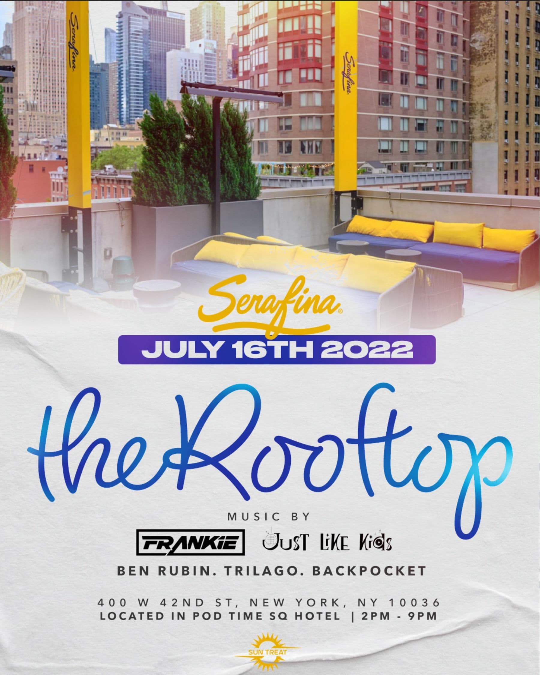 Saturday @Serafina Rooftop 7/16