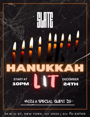Hanukkah LIT @ Slate - Saturday 12/24
